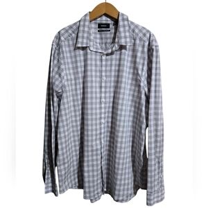 Mexx Regular Fit Men's Size Large Gray Checkered Shirt